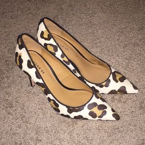 Coach Animal Print heels in size 5